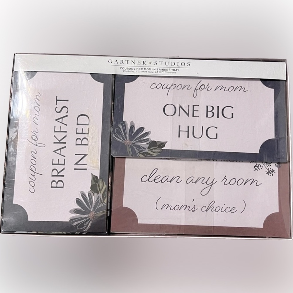 🔴NEW “Coupons For Mom” Trinket Box Gift Present Mother’s Day Present Mom